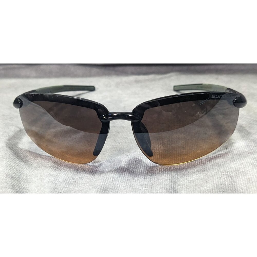 Sundog Bomb Black And Grey Sunglasses With Brown Lenses